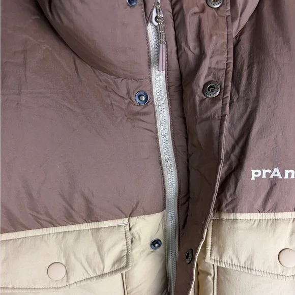 prAna by Columbia Timber Trail Down Puffer Vest Shire Colorblock XXL Brown  NWT - Picture 5 of 9